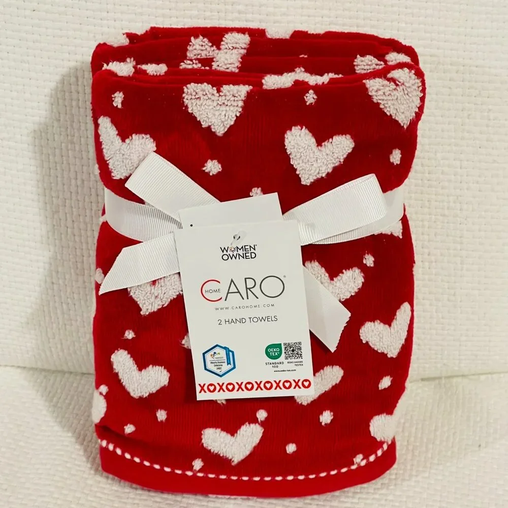 Caro Home Lighthearted Hand Towels 2 Pack